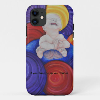 Para iPhone 11 diseño artístico funda de teléfono alegría