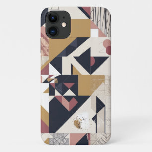 Para iPhone 11 Diseño geométrico moderno de funda de teléfono abs