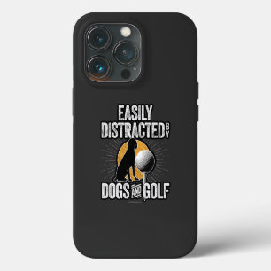 Para iPhone 13 Pro Distraído fácilmente por perros y Funda de golf Ma