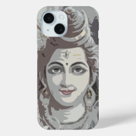 Para iPhone 15 El dios hindú shiva diseño de un funda duro de iph