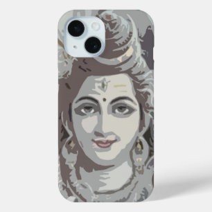 Para iPhone 15 El dios hindú shiva diseño de un funda duro de iph