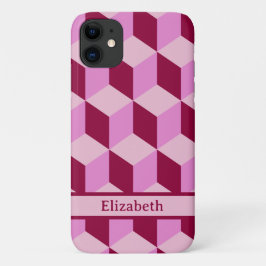 Para iPhone 11 El Tumblor De Color Rosa Giro Bloquea El Funda De 