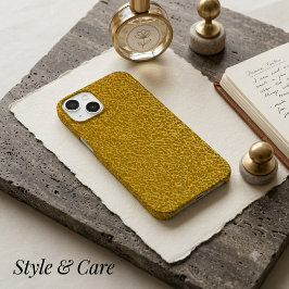 Funda Para iPhone 14 De Case-Mate Elegante Funda con Textura de Oro