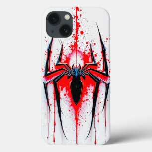 Para iPhone 13 Emblema de araña: Funda con salpicadura roja artís