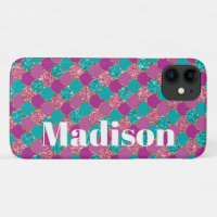 Funda con patrón de escamas de sirena con brillo f