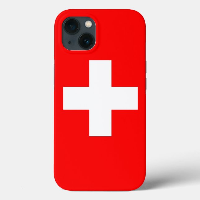 Case-Mate Para iPhone Funda de Apple Patriótico-Mate, bandera de Suiza (Reverso )