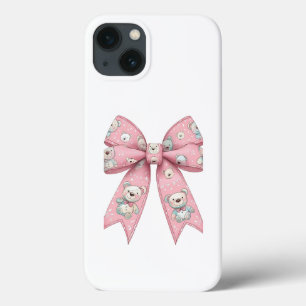 Para iPhone 13 Funda de arco de cráneo gótico rosa linda kawaii p