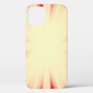 Para iPhone 12 Funda de arrebato de sol rojo y amarillo vintage-M