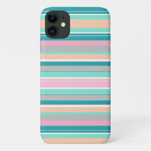 Para iPhone 11 Funda de bandas de vibraciones positivas Pastel pa
