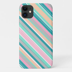 Para iPhone 11 Funda de bandas de vibraciones positivas Pastel pa