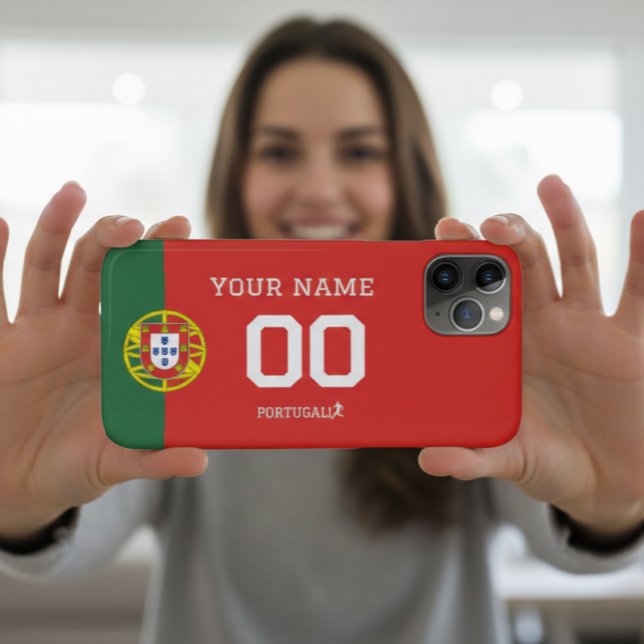 Case-Mate Para iPhone Funda de bandera de fútbol de Portugal personaliza (Subido por el creador)