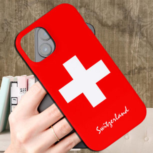 Para iPhone 15 Funda de Bandera Suiza, Cruz de la moda/Deporte de