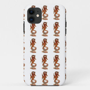Para iPhone 11 funda de caballitos de mar tallados
