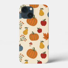 Para iPhone 13 Mini Funda de Calabazas de Cosecha de Otoño Fruta Patró