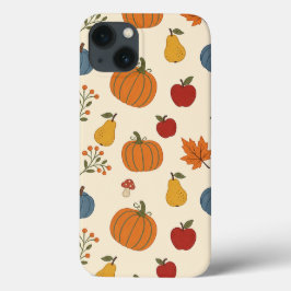 Para iPhone 13 Funda de Calabazas de Cosecha de Otoño Fruta Patró