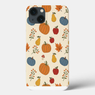 Para iPhone 13 Funda de Calabazas de Cosecha de Otoño Fruta Patró