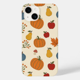 Funda Para iPhone 14 De Case-Mate Funda de Calabazas de Cosecha de Otoño Frutas Patr