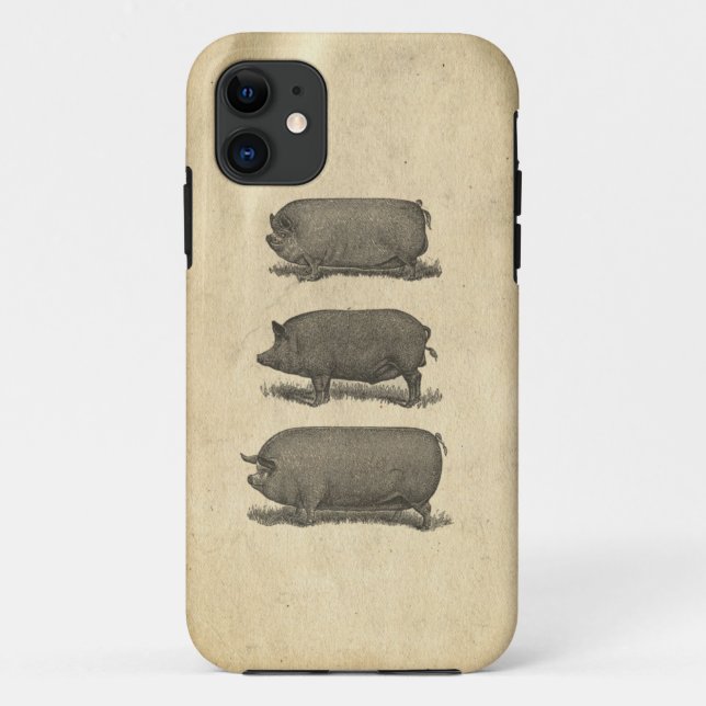 Case-Mate Para iPhone Funda de cerdos de época (Reverso)