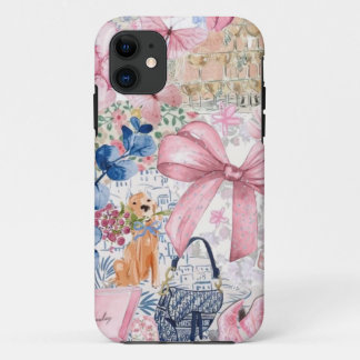 Para iPhone 11 Funda de coqueta de color rosa