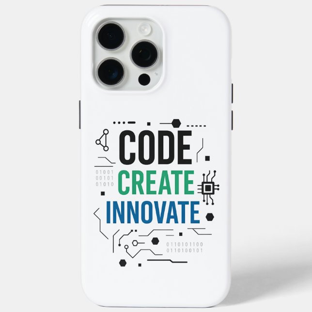 Case-Mate Para iPhone Funda de creación de código innovador | Tapa técni (Reverso )