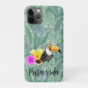 Para iPhone 11 Pro Funda de diseño de Smartphone Pura Vida Toucan Tro