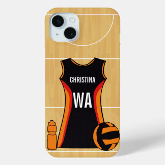Para iPhone 15 Mini Funda de dispositivo de netball personalizado