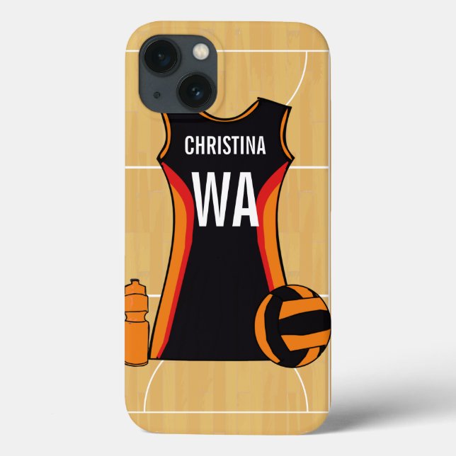 Case-Mate Para iPhone Funda de dispositivo de netball personalizado (Reverso)