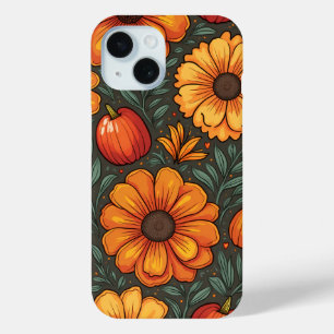 Para iPhone 15 Funda de flores