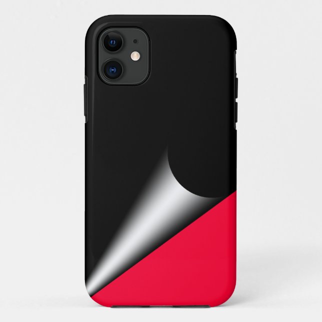 Case-Mate Para iPhone Funda de Funda-mate de curl de página roja negra (Reverso)