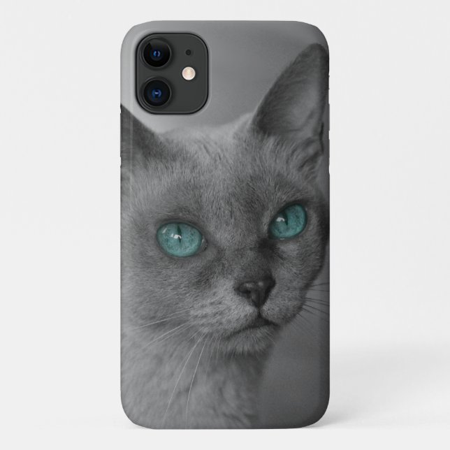 Case-Mate Para iPhone Funda de gato con ojos azules Mate Samsung Galaxy  (Reverso)