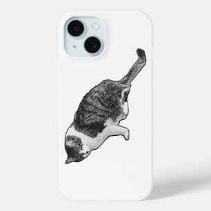 Para iPhone 15 Funda de gato de cómic añade un toque clásico a lo
