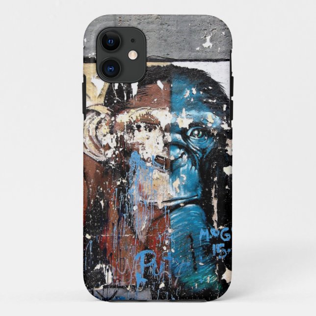 Case-Mate Para iPhone Funda de graffiti de Monkey Retro (Reverso)