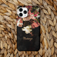 Funda de impresión estilizado con flores otoñales 
