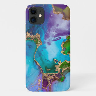 Para iPhone 11 Funda de la celda de los tonos de joyas magníficas