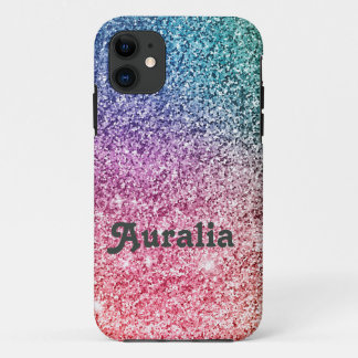 Para iPhone 11 funda de la cubierta del teléfono del purpurina ro