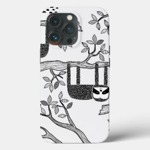 Para iPhone 13 Pro Funda de la moda de la espuma moderna de BLack Whi