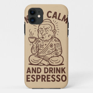 Para iPhone 11 Funda de llamadas cafeinado