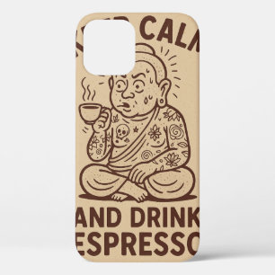 Para iPhone 12 Funda de llamadas cafeinado