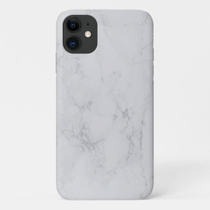 Para iPhone 11 funda de mármol blanco gris Mate Barely There Appl