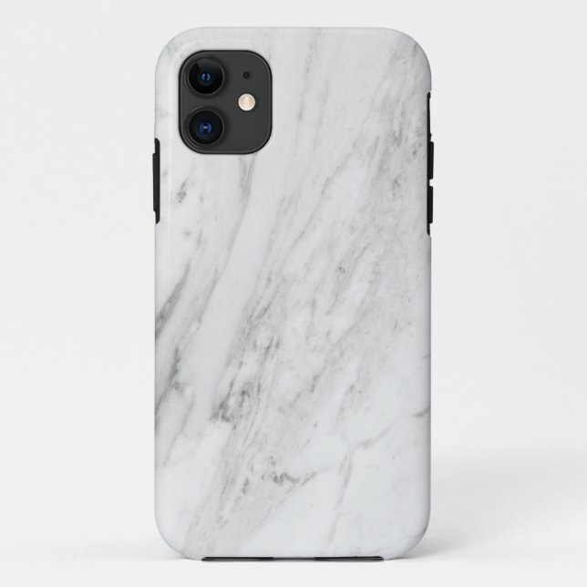Case-Mate Para iPhone funda de mármol blanco gris Mate Tough Apple (Reverso)