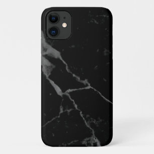 Para iPhone 11 funda de mármol de crack negro