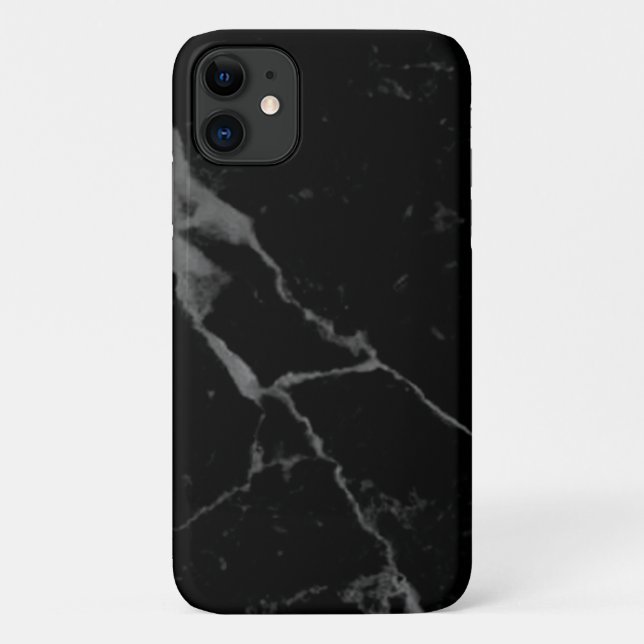 Case-Mate Para iPhone funda de mármol de crack negro (Reverso)