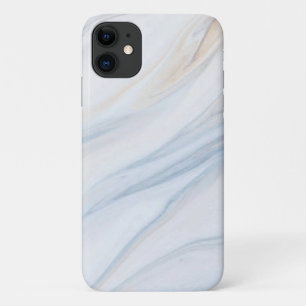 Para iPhone 11 funda de mármol de ondas azules Mate Barely There
