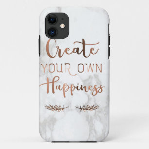 Para iPhone 11 funda de mármol de su propia felicidad Mate Tough 