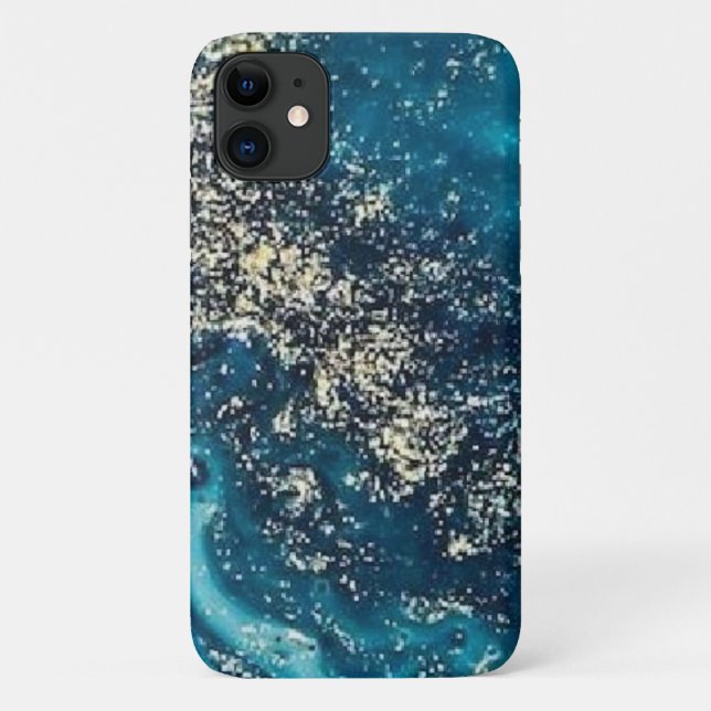 Case-Mate Para iPhone funda de mármol dorado azul Mate Barely There Appl (Reverso)