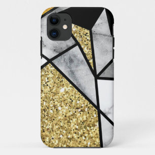 Para iPhone 11 Funda de mármol dorado rosa-Mate Tough Apple