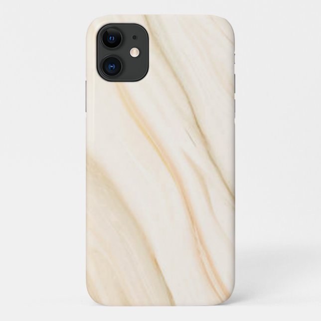 Case-Mate Para iPhone funda de mármol marrón moderno Mate Barely There (Reverso)