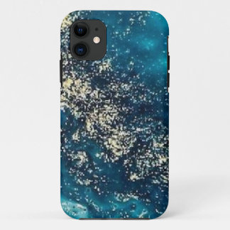 Para iPhone 11 funda de mármol purpurina azul Mate Tough Apple