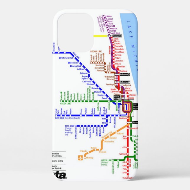 Case-Mate Para iPhone Funda de metro Funda-Mate de Chicago (Reverso )