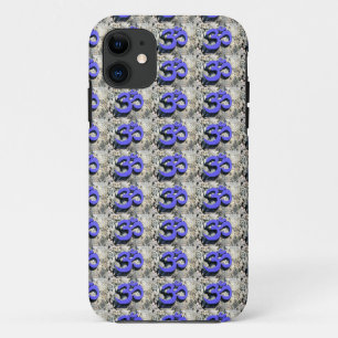 funda de patrón Om azul